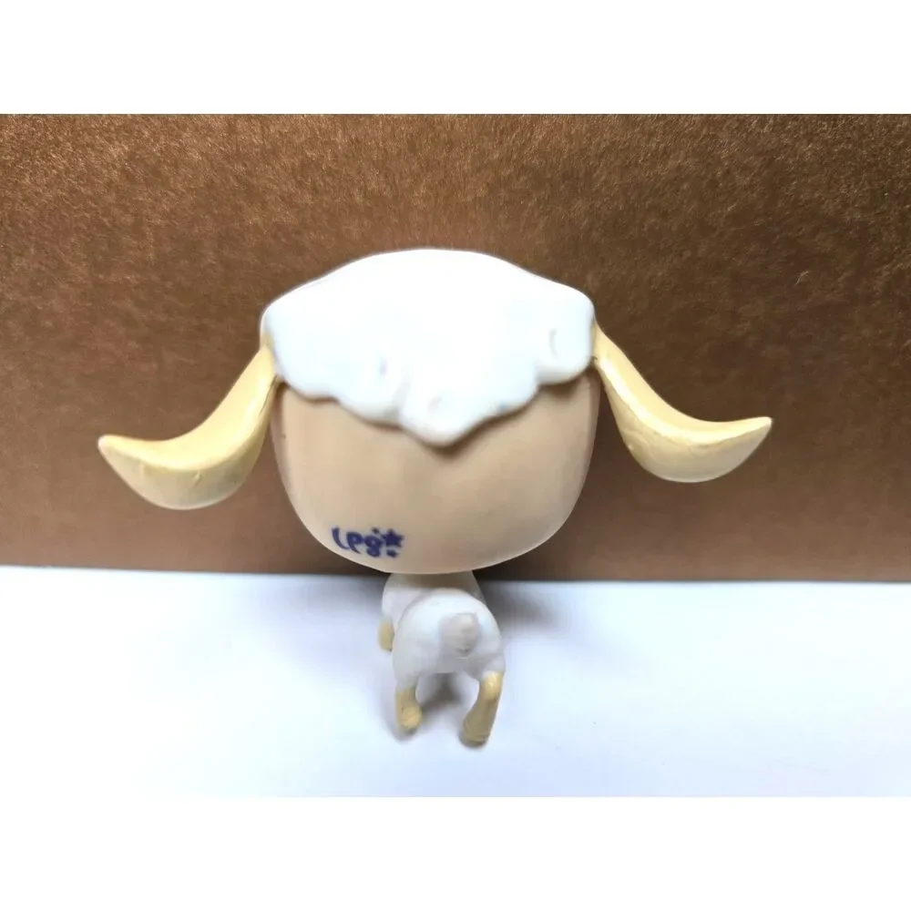 Littlest Pet Shop LPS Cuddliest Lamb Sheep Figure Pink Bow Purple Eyes Star